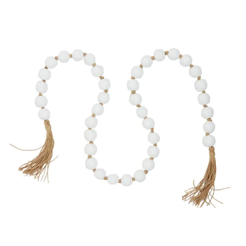 White Saffie Wooden Beads Garland - 150cm