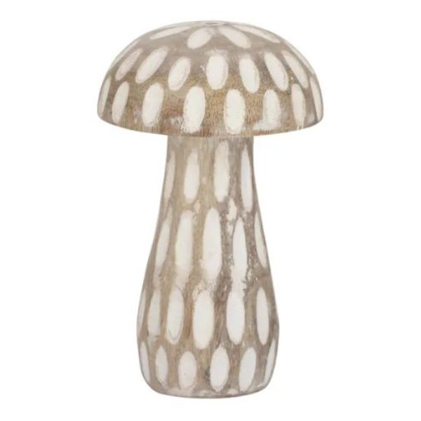 White Wash Funga Wood Ornament - 10cm x 15cm