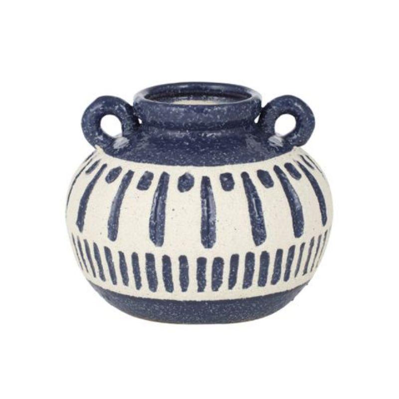 Pella Ceramic Urn Pot - 19cm x 14.5cm
