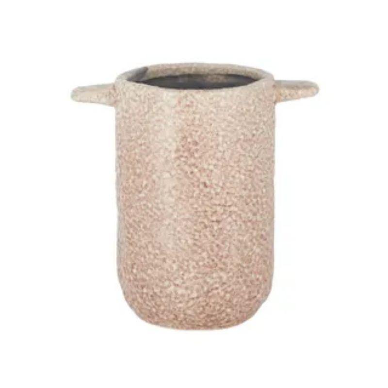 Coral Dappled Ceramic Vase - 20.5cm x 20.5cm - The Base Warehouse