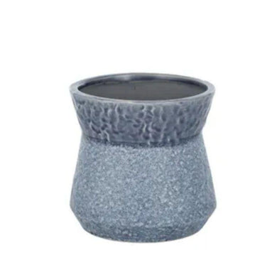 Denim Karita Ceramic Pot - 16cm x 15.5cm - The Base Warehouse