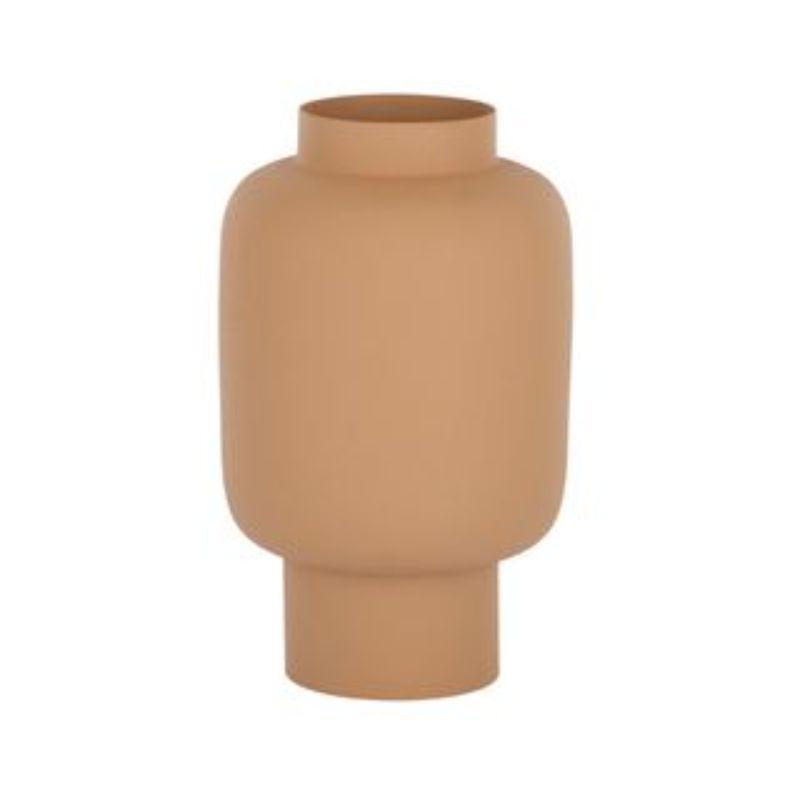 Mustard Micah Metal Vase - 13cm x 20.5cm