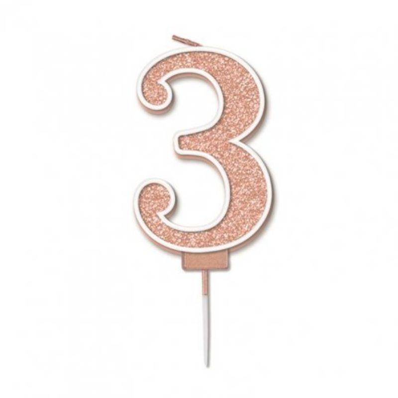 Sparkling Fizz Rose Gold #3 Candle - 7.5cm