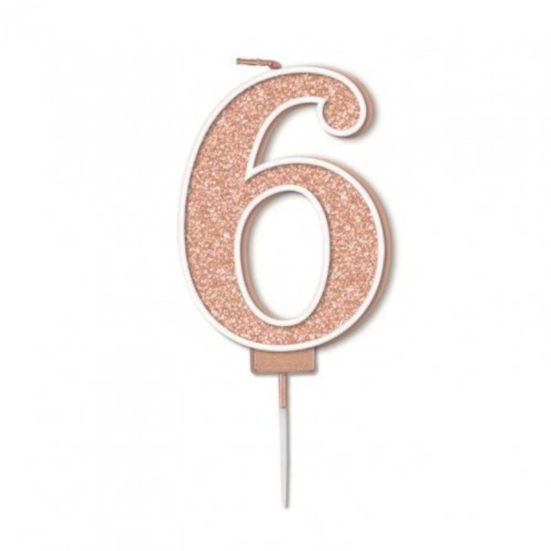 Sparkling Fizz Rose Gold #6 Candle - 7.5cm