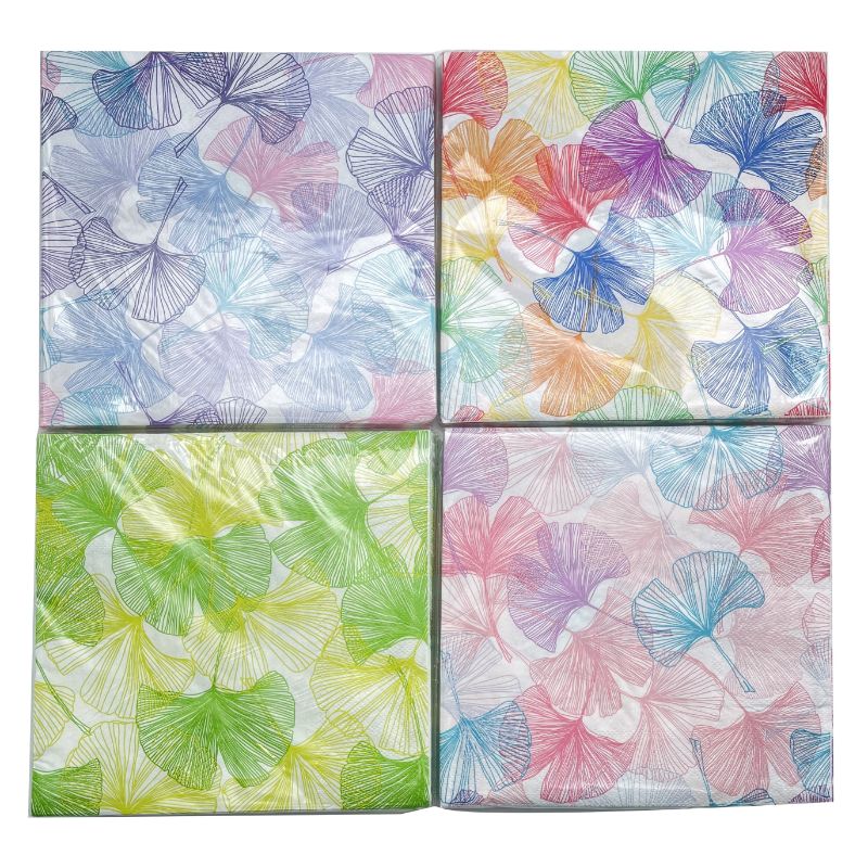 20 Pack Ginkgo Biloba Print 2 Ply Napkin - 33cm x 33cm