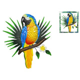 Load image into Gallery viewer, Blue Parrot Wall Art on Leaf - 46cm
