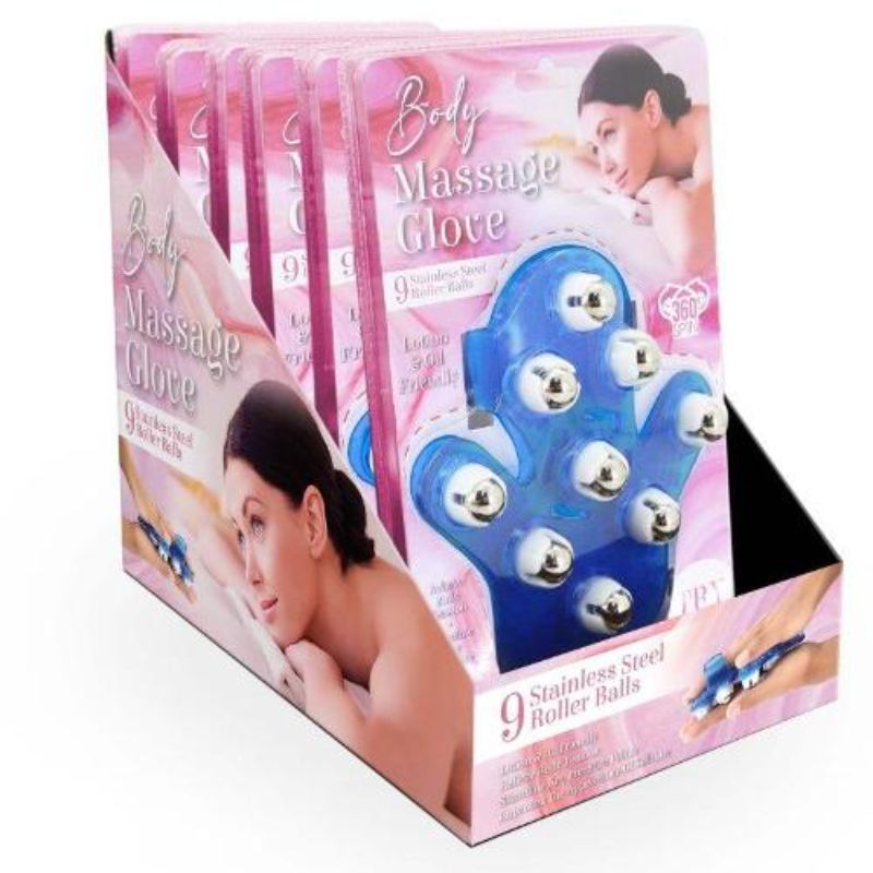 9 Stainless Steel Massage Roller Ball Glove