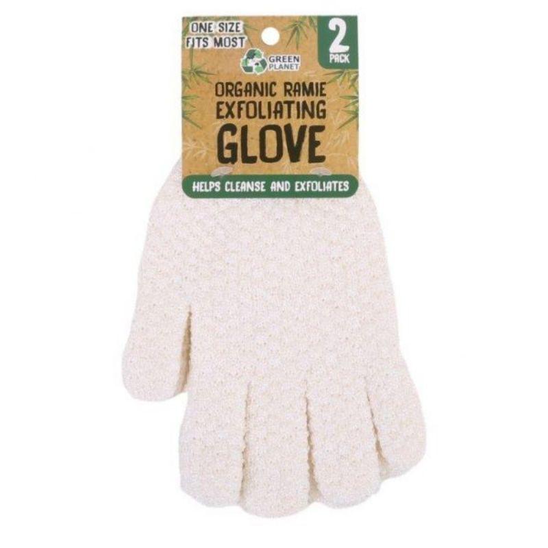 2 Pack Eco Ramie Exfoliate Gloves