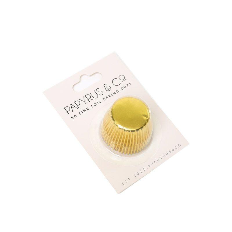 50 Pack Mini Gold Foil Baking Cups - 83cm x 55cm