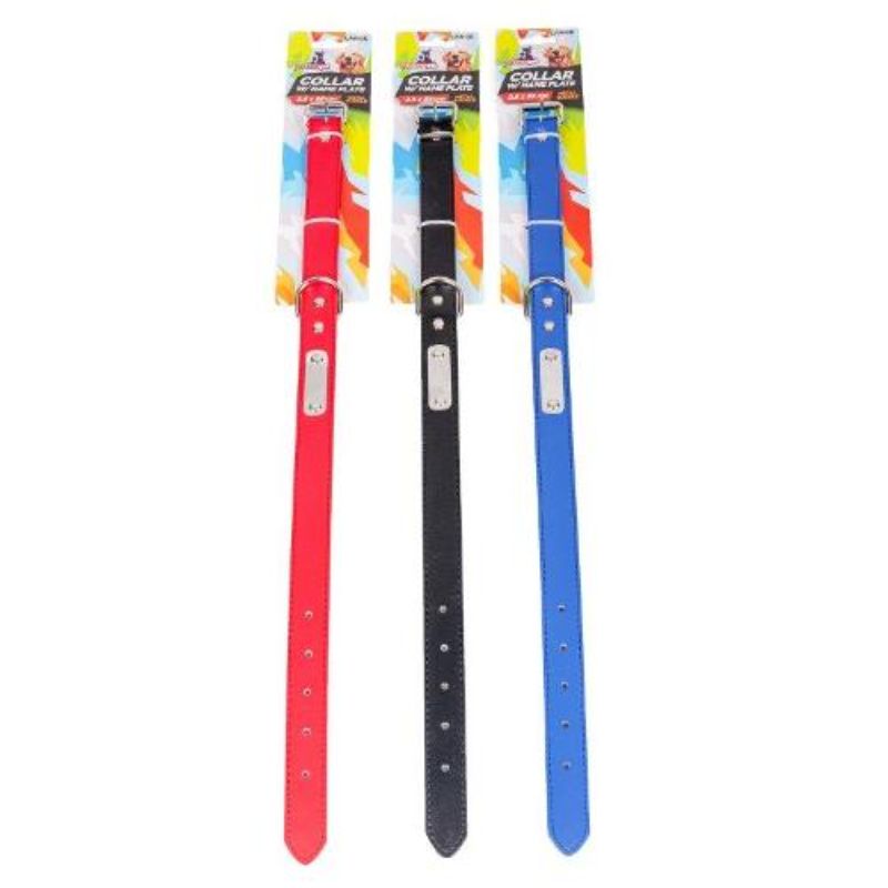 Pets Large Collar with Name Plate - 55cm
