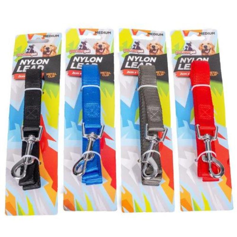 Pets Nylon Basic Medium Lead - 2cm x 120cm