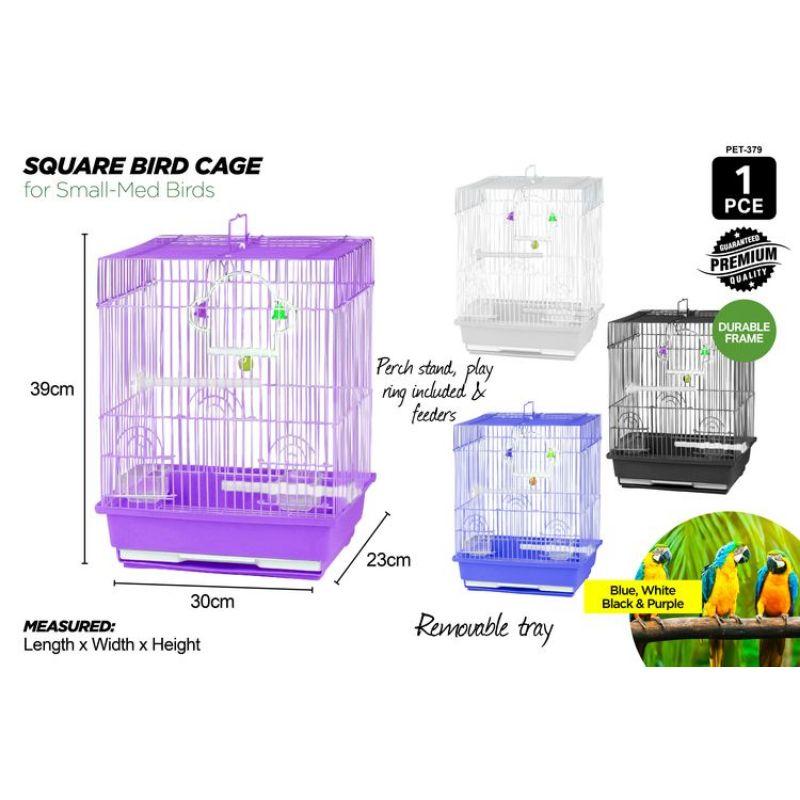 Square Bird Cage - 30cm x 23cm x 39cm