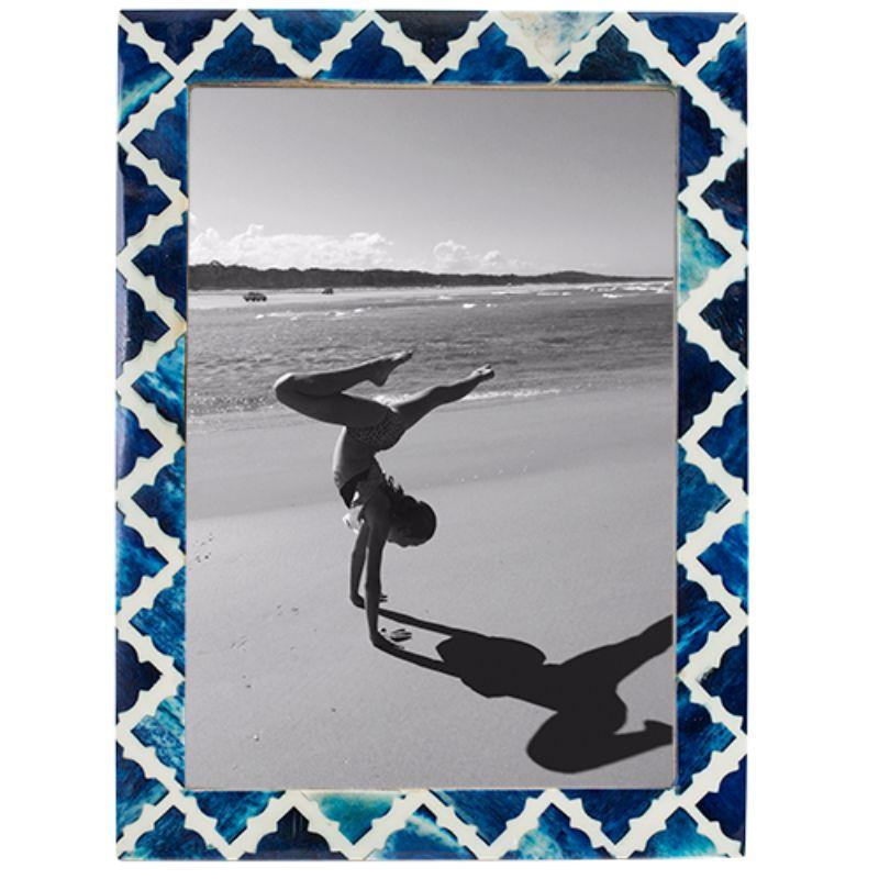 Cobalt Bone Inlay Photo Frame - 20cm x 15cm x 1.5cm