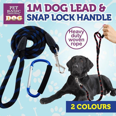 Dog Lead & Snap Lock Handle - 1m - The Base Warehouse