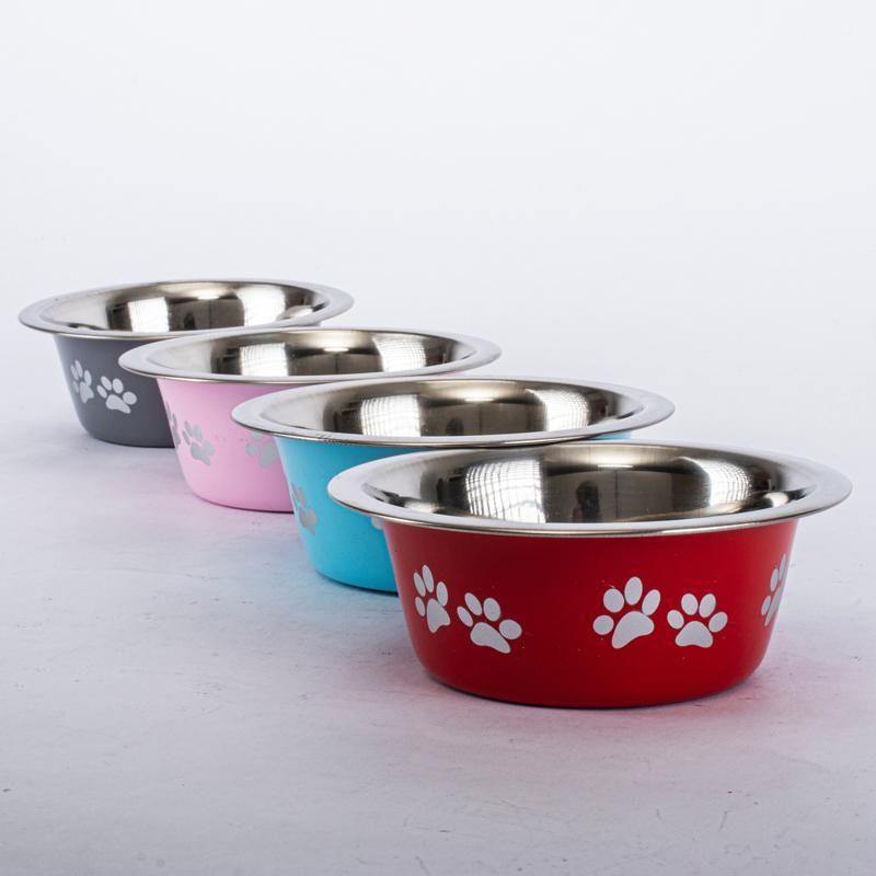 Coloured Stainless Steel Dog Bowl - 13cm - The Base Warehouse