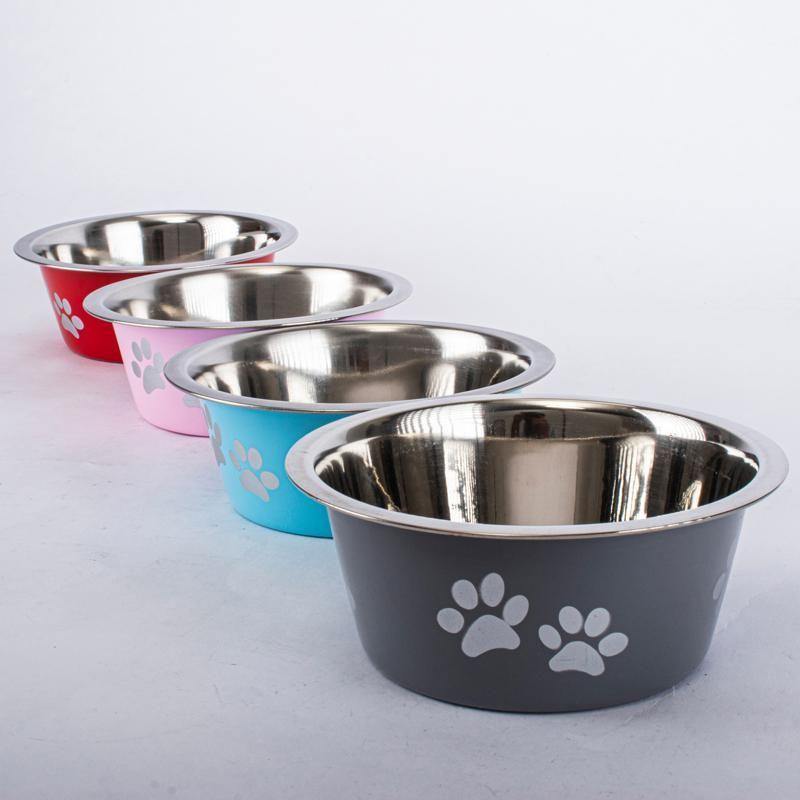 Coloured Stainless Steel Dog Bowl - 16cm - The Base Warehouse