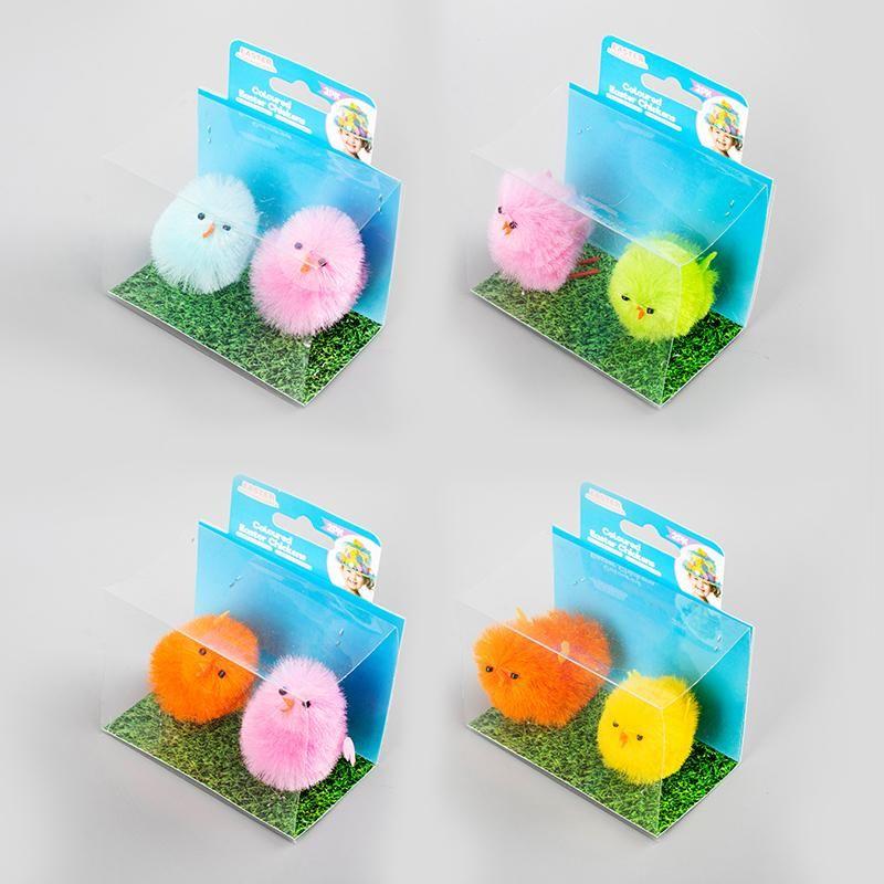 2 Pack XL Coloured Easter Chicken - 5cm