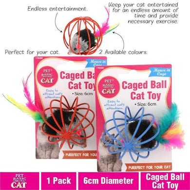 Caged Ball Cat Toy - 6cm - The Base Warehouse