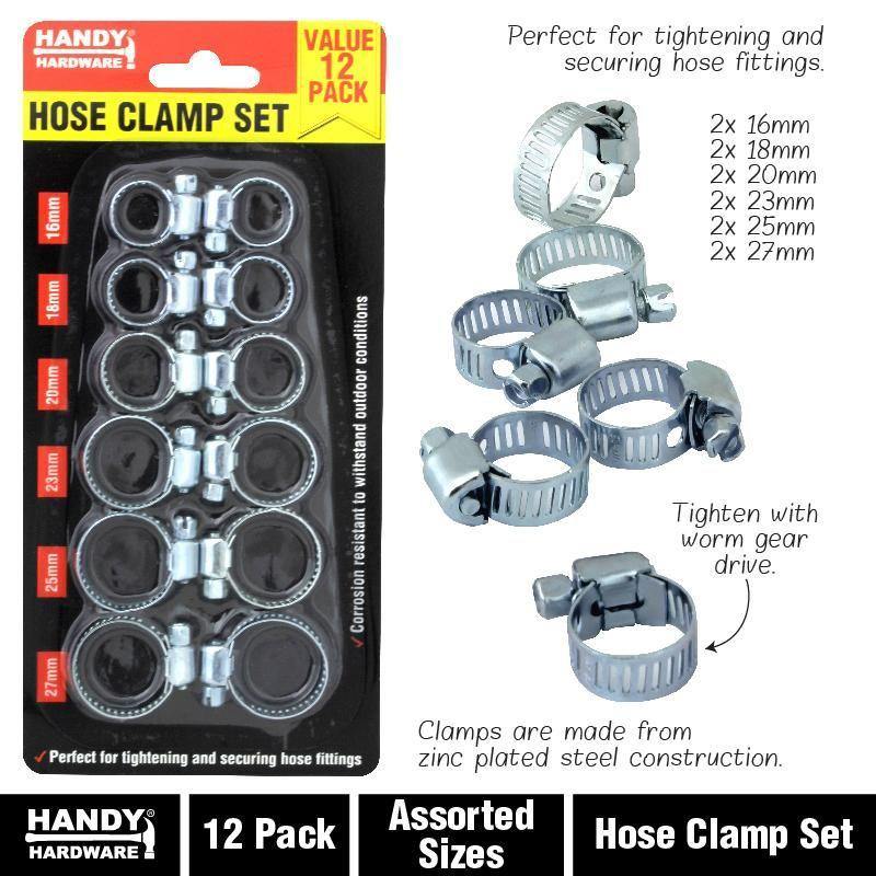 12 Pack Hose Clamp Set - The Base Warehouse