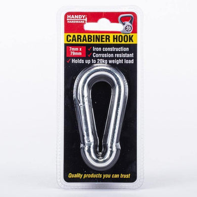 Carabiner Hook - 7mm x 79mm - The Base Warehouse