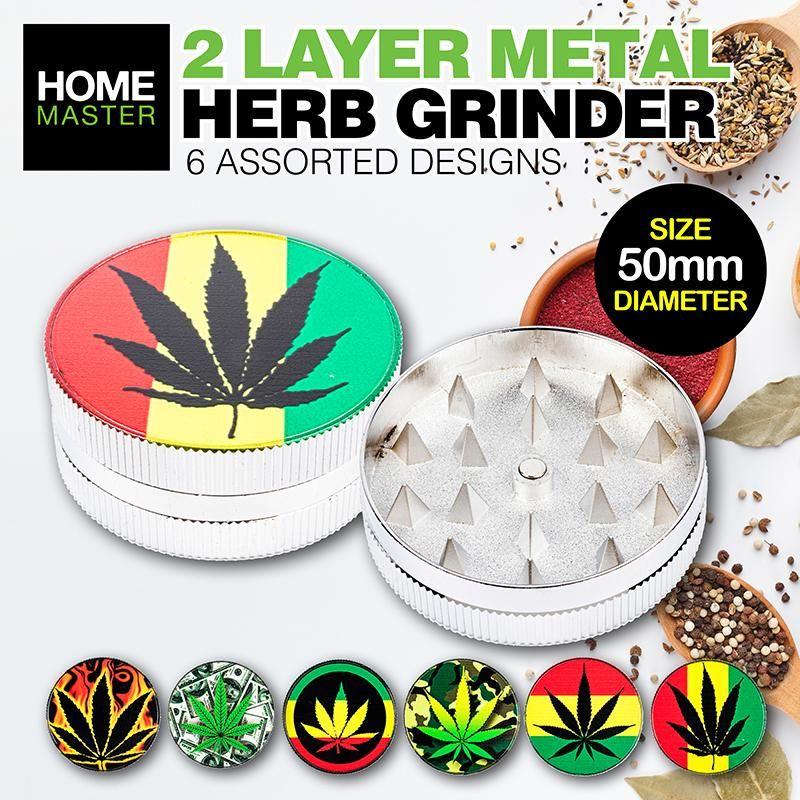 2 Layer Metal Herb Grinder - 50mm