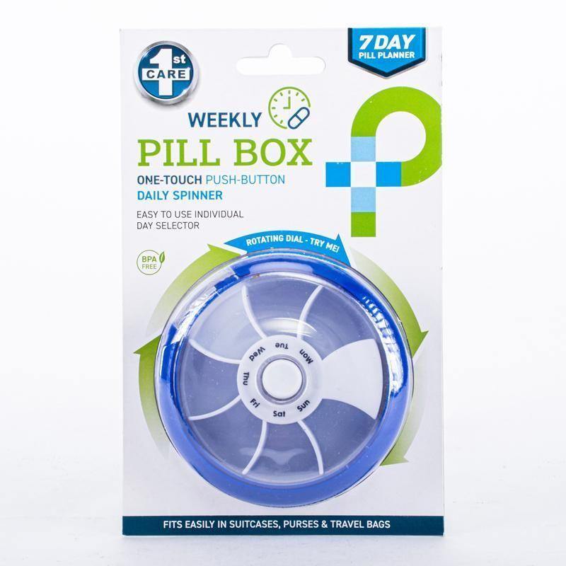 Premium Rotating Weekly Pill Organiser Box - The Base Warehouse