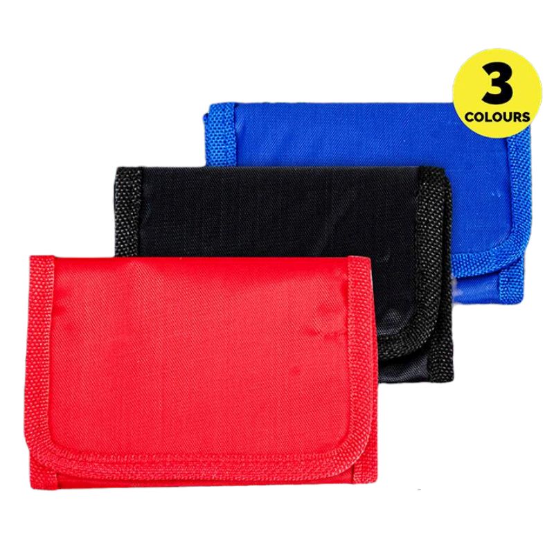 Velcro Nylon Surf Trifold Wallet - 8.5cm x 12.5cm x 1.5cm