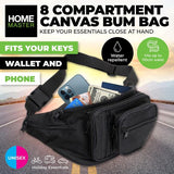 Load image into Gallery viewer, 8 Compartment Canvas Bum Bag
