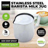 Load image into Gallery viewer, Stainless Steel Milk Jug - 400ml
