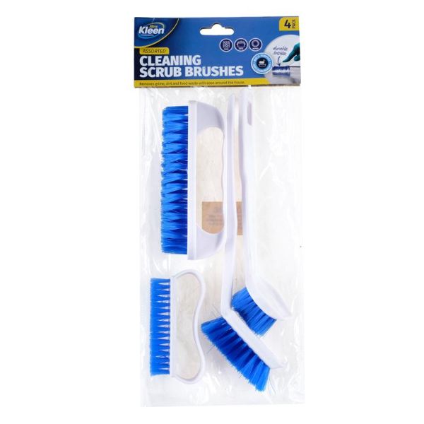 4 Pack Kitchen & Cleaning Scrub Brushes