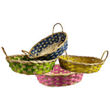 Load image into Gallery viewer, Round Weave Easter Basket With Handles - 25cm x 6cm x 12cm

