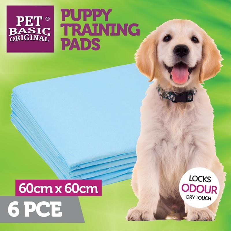 6 Pack Large Puppy Training Pads - 60cm x 60cm
