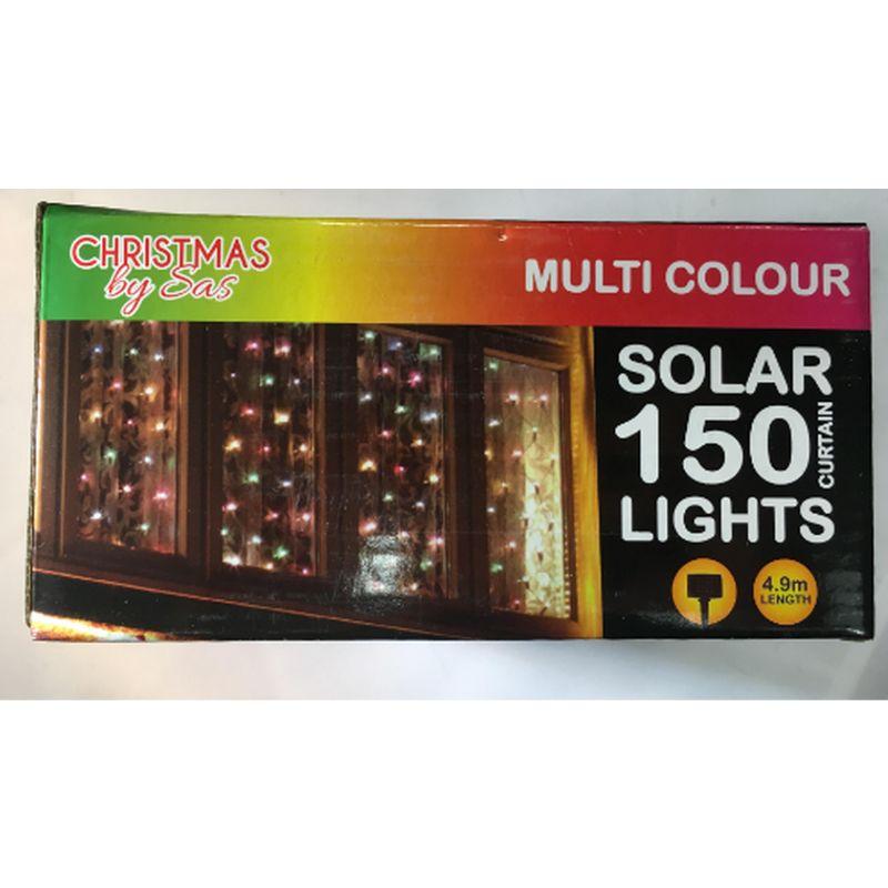 72 Multi-Colour Solar Light Curtain - 4.9m