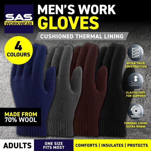 Mens Work Gloves - One Size Fits Most