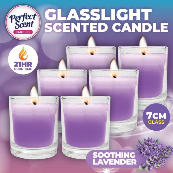 Soothing Lavender Glasslight Scented Candle - 7cm