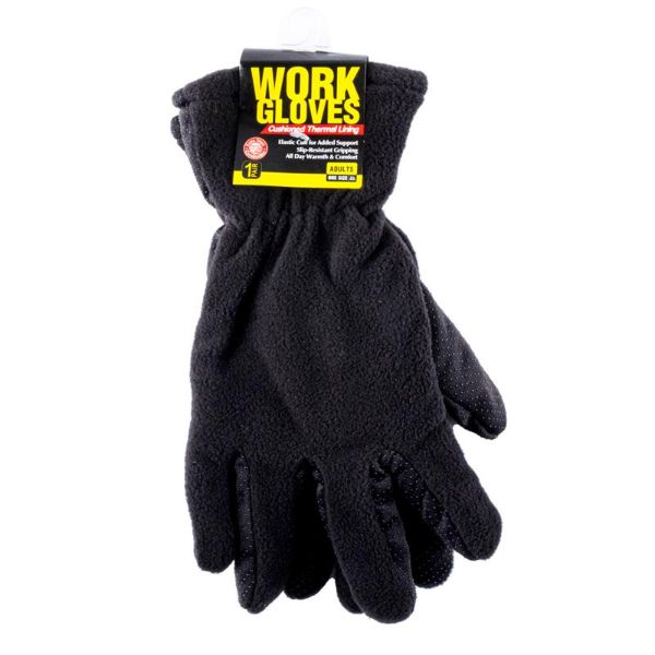 Adults Black Thermal Workwear Gloves