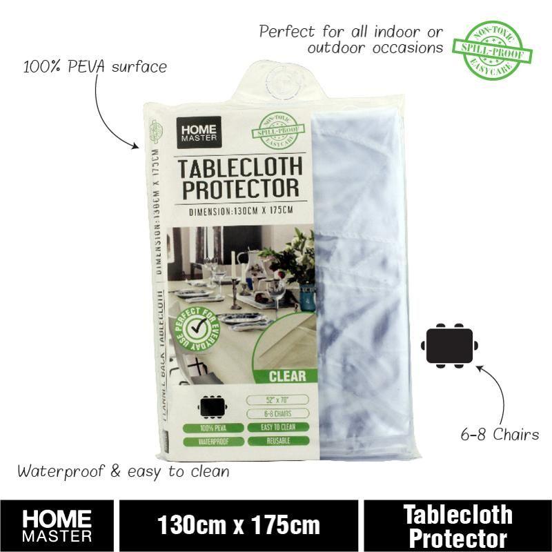 Clear Tablecloth Protector - 130cm x 175cm