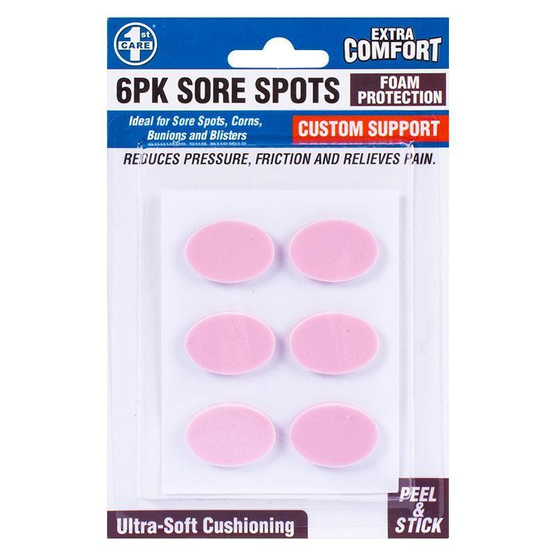 6 Pack Sore Spots Comfort Foam