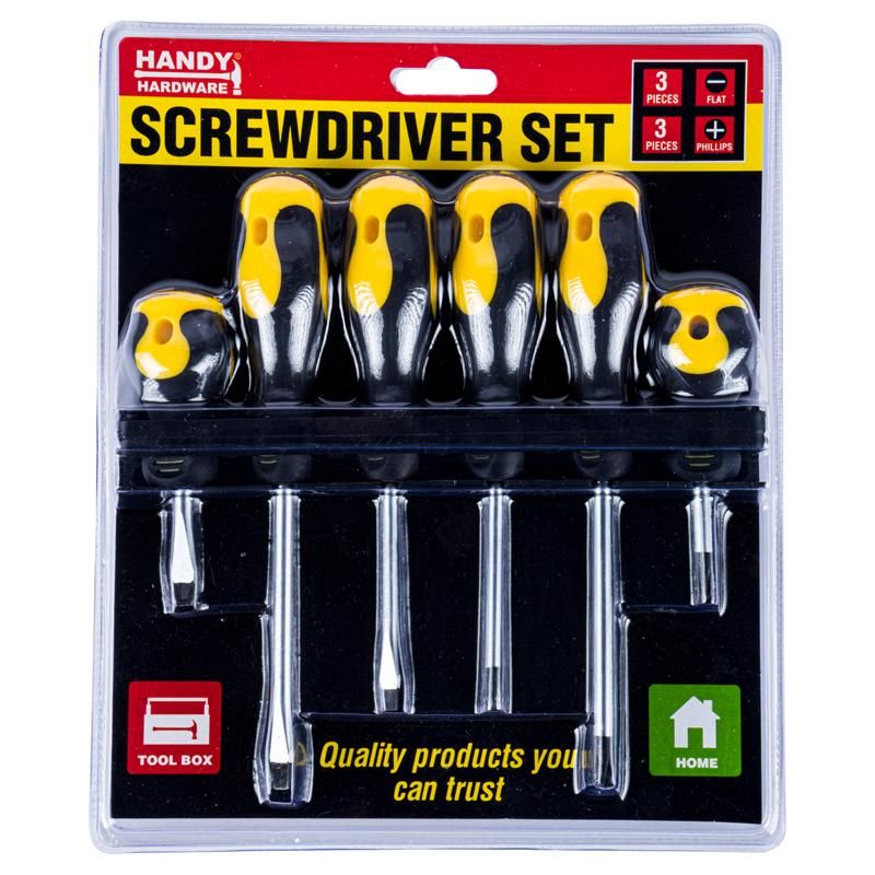 6 Pack Premium Screwdriver Set In Holder