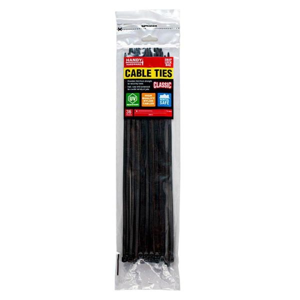 36 Pieces High Quality Nylon Cable Ties - 30cm x 4.8mm