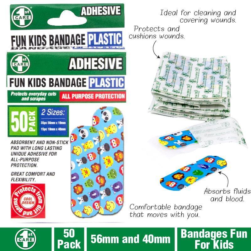 50 Pack Fun Kids Bandage