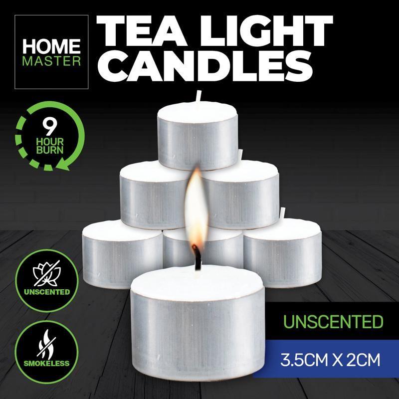 18 Pack Unscented Tealight Candles - 9hrs