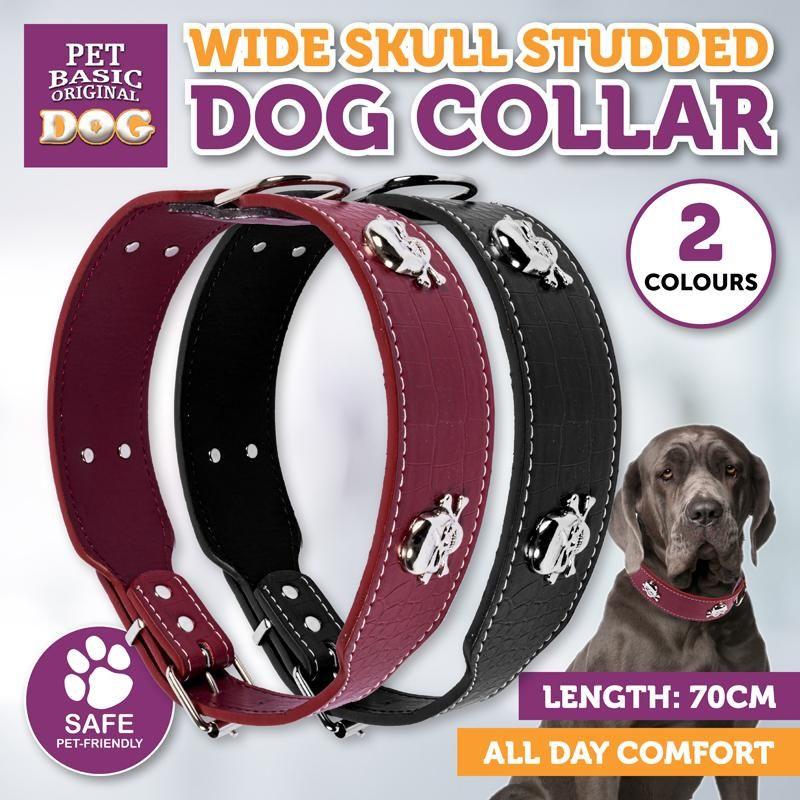 Premium Skulls Dog Collar - 70cm x 5cm