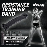 Load image into Gallery viewer, Black Resistance Training Band Medium - 208cm x 4.5mm x 19mm
