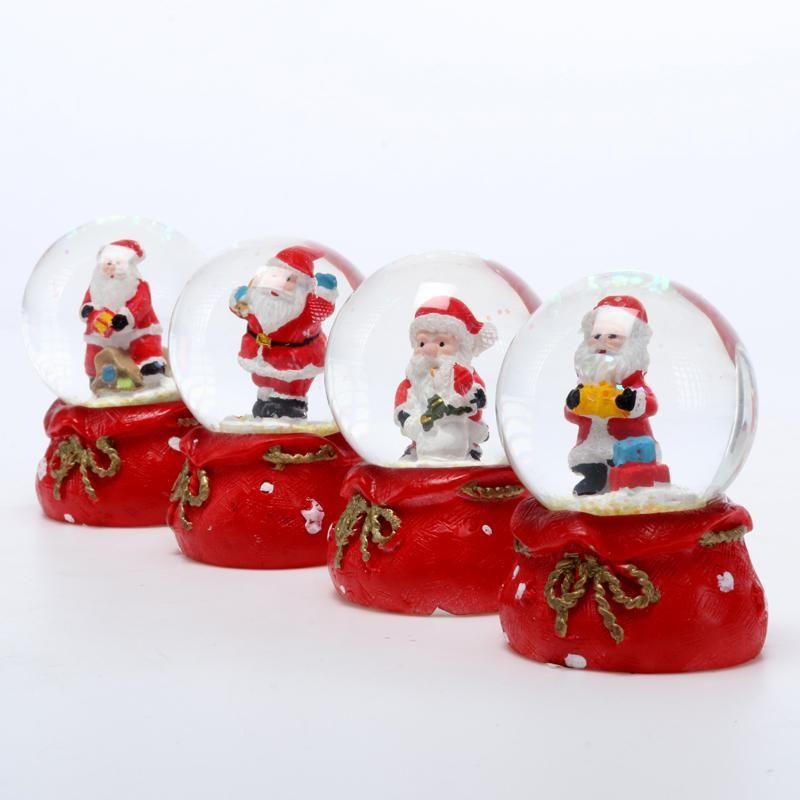 Toy Snow Globe Santa Sack Base 4 Assorted Designs