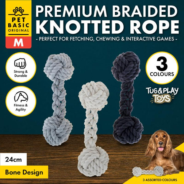Medium Bone Shape Rope Toy - 24cm x 7.2cm