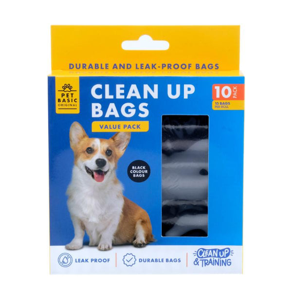 10 Pack Dog Clean Up Black Refill Bags Value Pack
