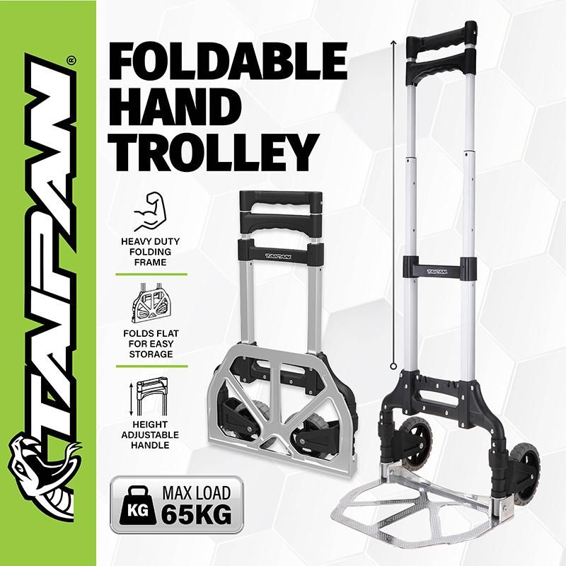 Foldable Hand Trolley - 65kg Capacity