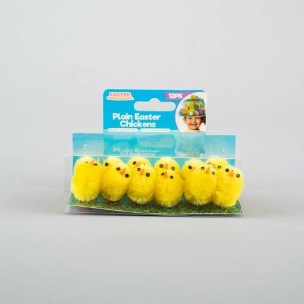 12 Pack Yellow Easter Chickens - 3cm