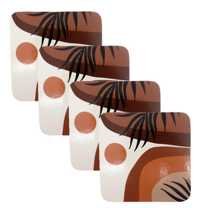 4 Set Fall Sunset Coasters - 10cm